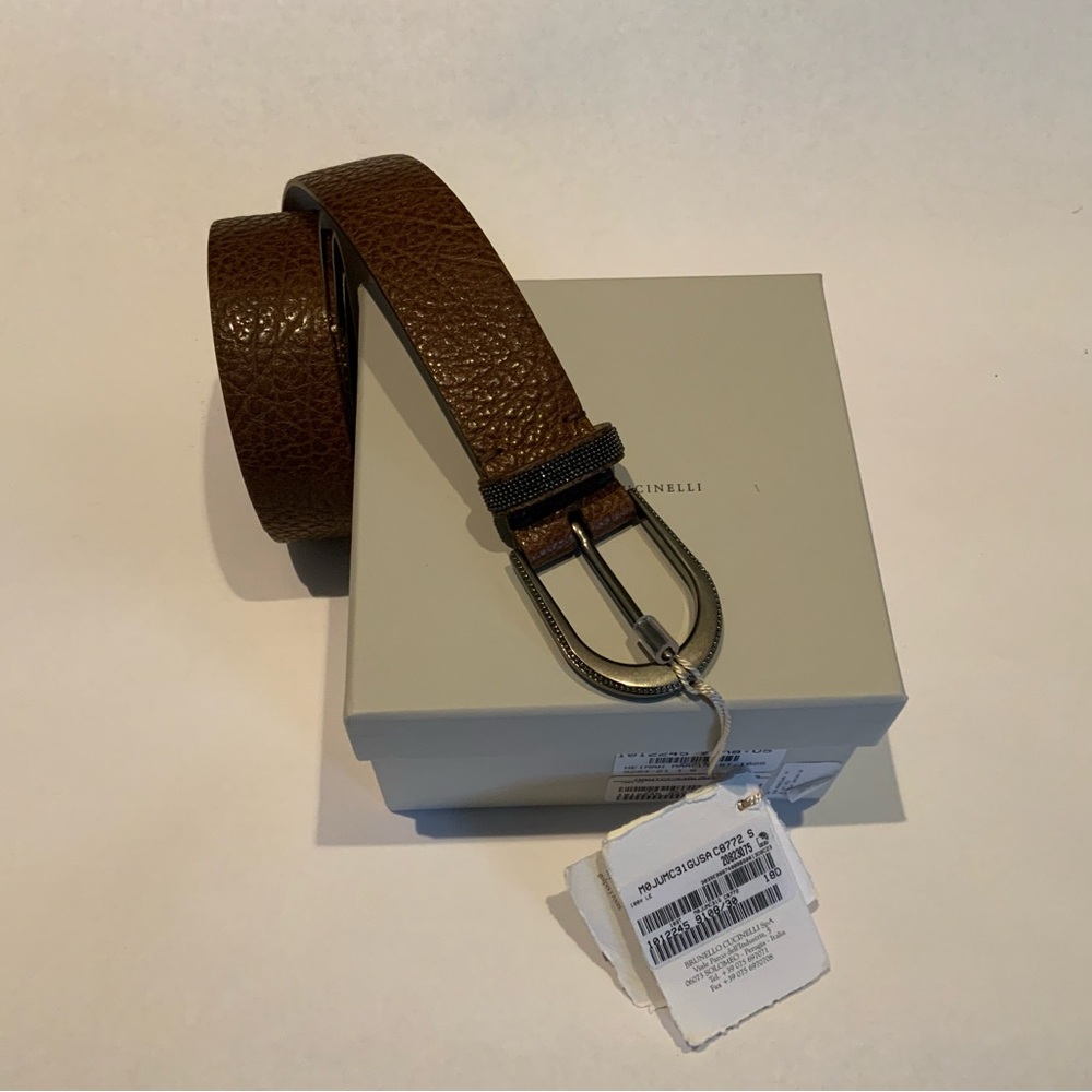 Brunello Cucinelli  Brown Leather Belt. Women’s size S